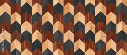 Modern wooden wall with chevron pattern. Seamless wooden background.
