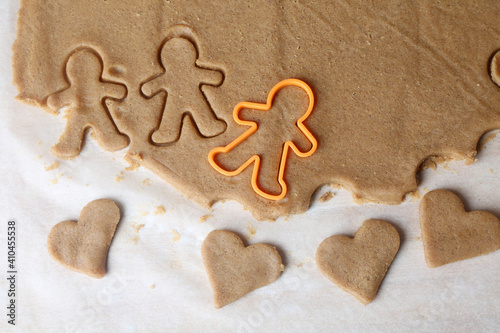 baking homemade christmas ginger cookies 