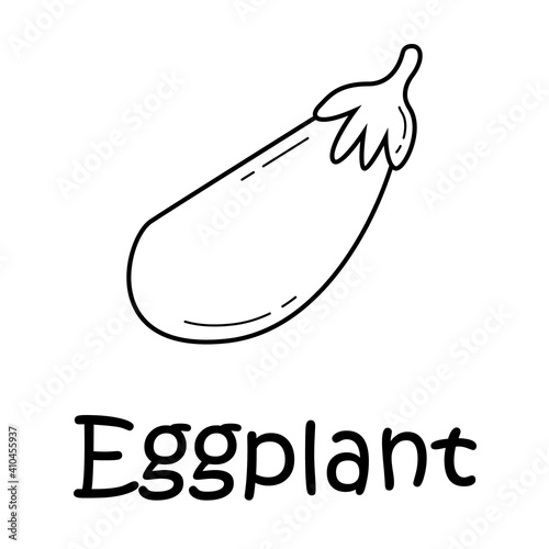 Badge eggplant with the inscription. Vector, eps