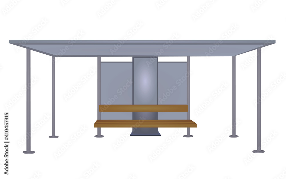 Bus station isolated. vector illustration Bus station isolated. vector illustration