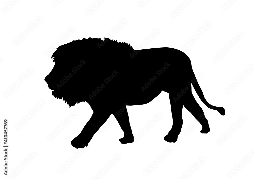 Naklejka premium Silhouette Leone