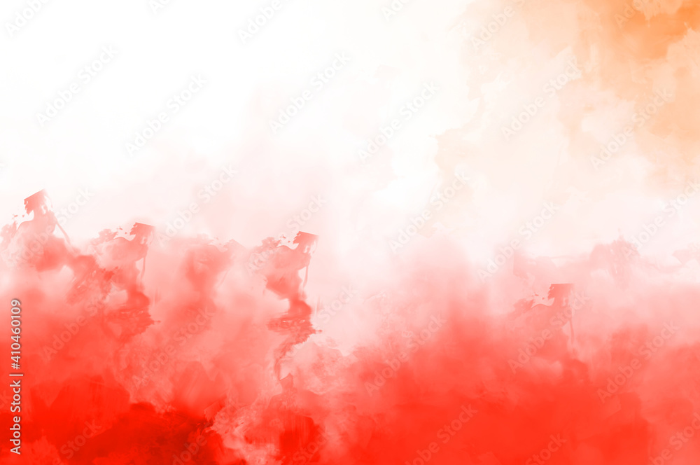Obraz premium 2D illustration of colorful brush strokes. Decorative texture painting. Vibrant paint pattern backdrop.