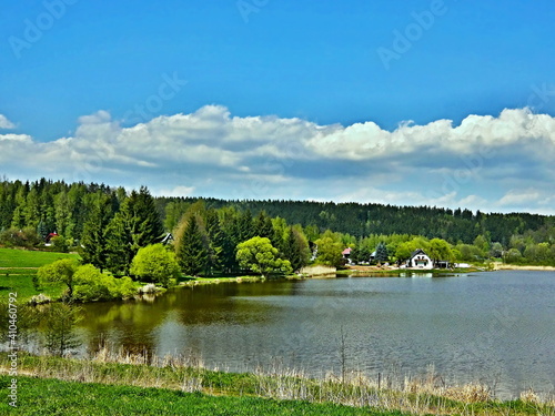 Czech Republic-view of the pond Dolce near town Trutnov photo