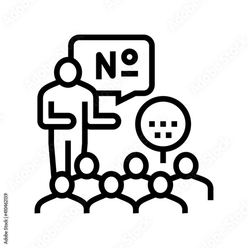 players playing in lotto line icon vector. players playing in lotto sign. isolated contour symbol black illustration