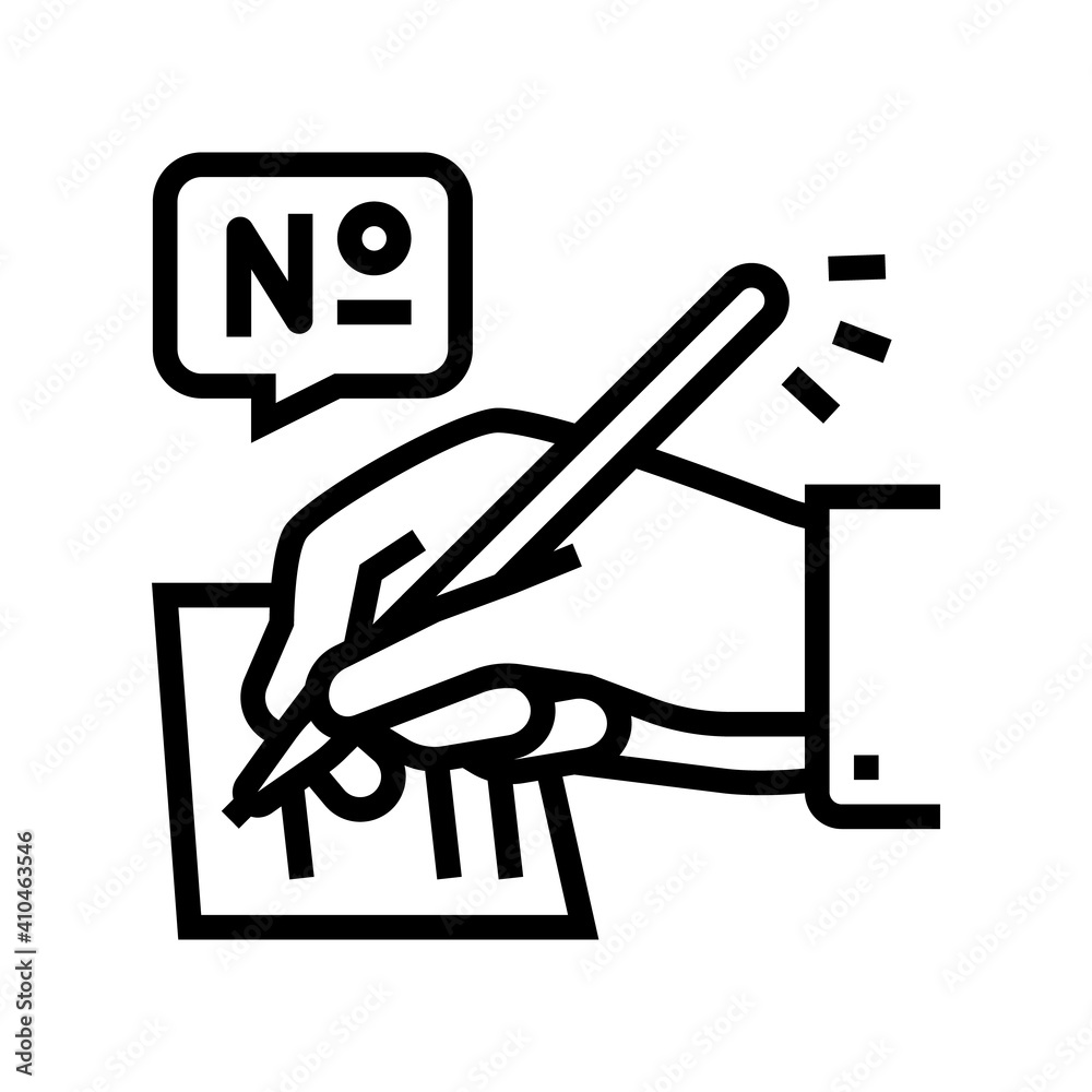 filling lotto card line icon vector. filling lotto card sign. isolated contour symbol black illustration filling lotto card line icon vector. filling lotto card sign. isolated contour symbol black illustration