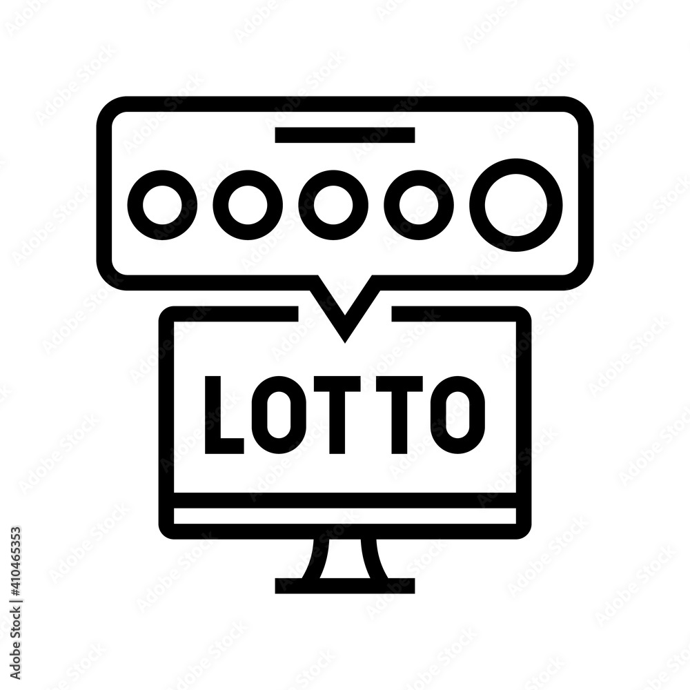 tv lotto line icon vector. tv lotto sign. isolated contour symbol black illustration tv lotto line icon vector. tv lotto sign. isolated contour symbol black illustration