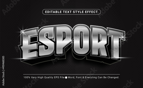 Luxury Silver Gaming Style Text Effect, Editable Text Effect