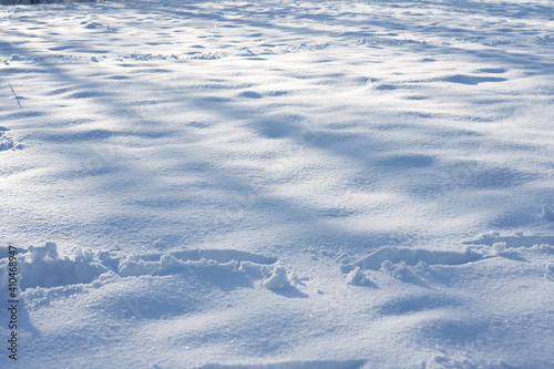 Closeup shot of a snowy landscape