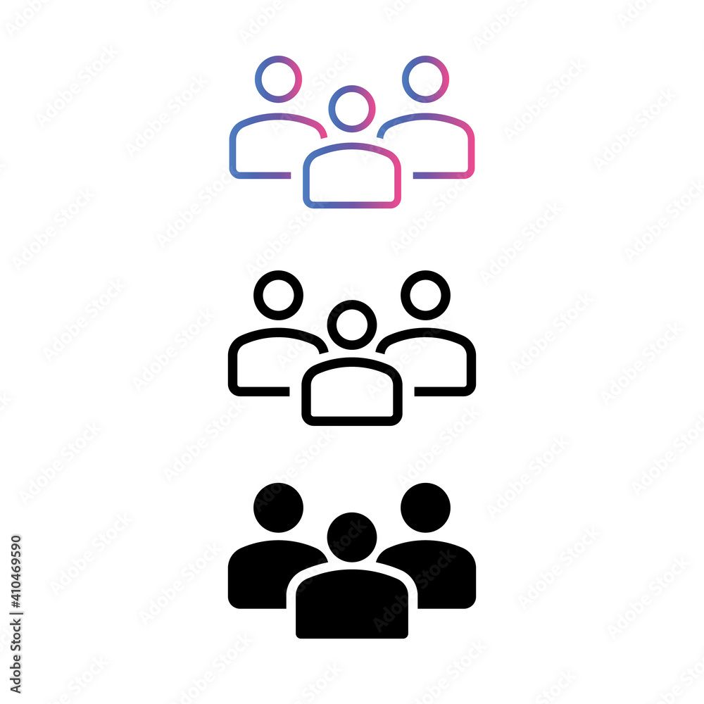 Simple element, three people working together, vector. Simple element, three people working together, vector.