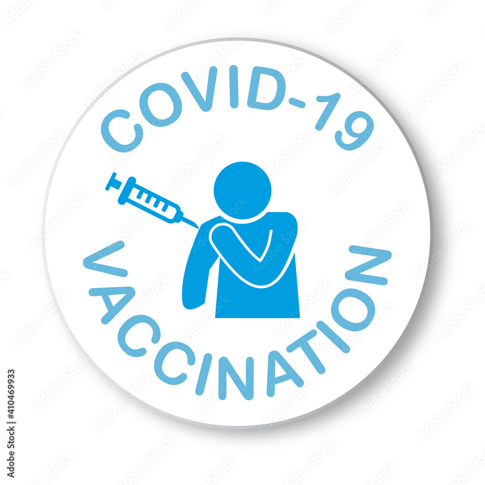 People vaccination concept for immunity health - vector illustration badge People vaccination concept for immunity health - vector illustration badge
