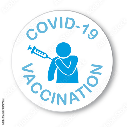 People vaccination concept for immunity health - vector illustration badge