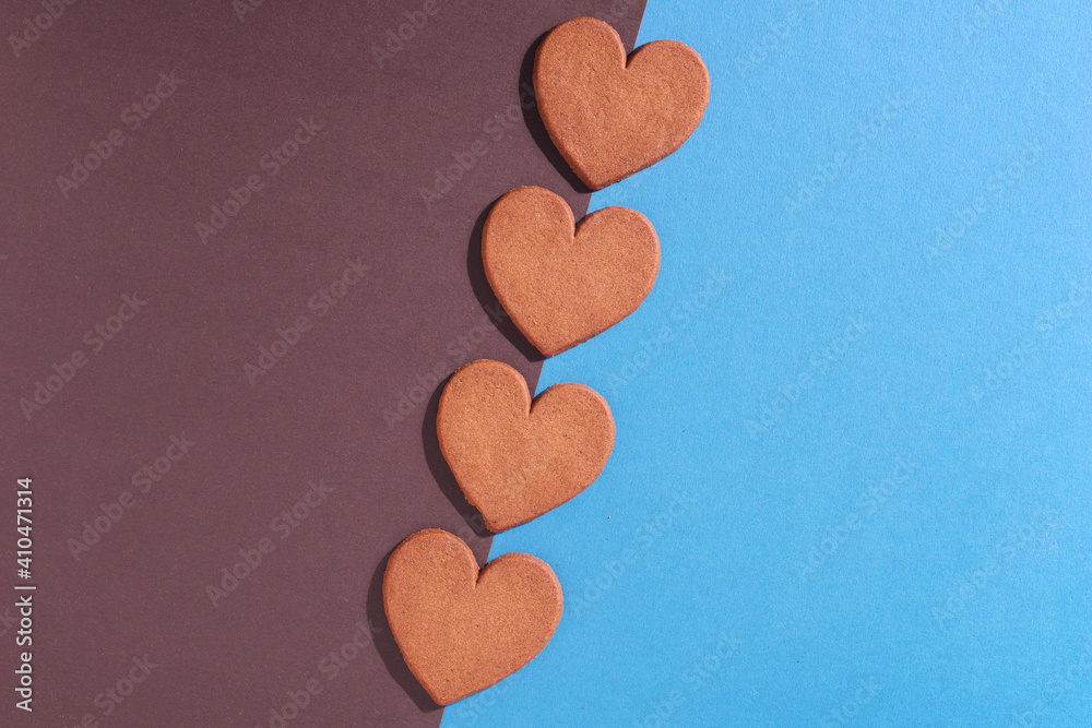 Fototapeta premium Heart shaped cookies