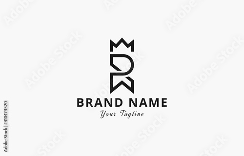 Letter R King Crown Logo Vector Template
