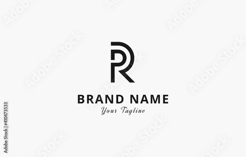 Initial Letter PR P R Logo Vector Template