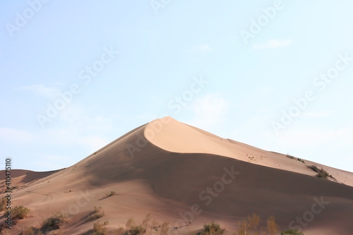 The golden dunes of the Singing Barkhan. National Nature Reserve Altyn-Emel  Kazakhstan. Nature reserve Altyn Emel. Kazakhstan