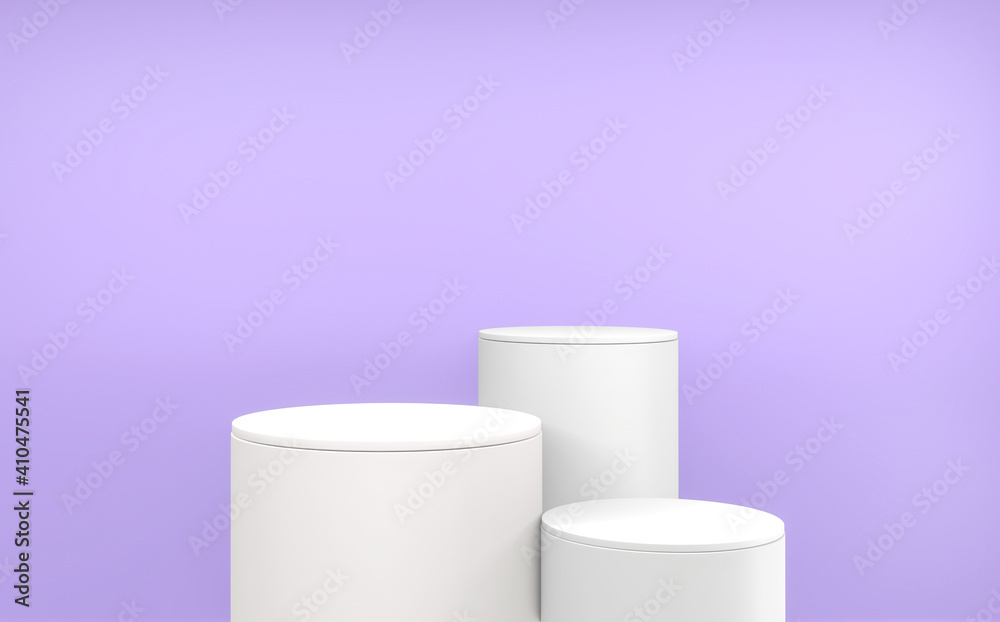 The Purple podium geometric for Product presentation. 3D rendering The Purple podium geometric for Product presentation. 3D rendering
