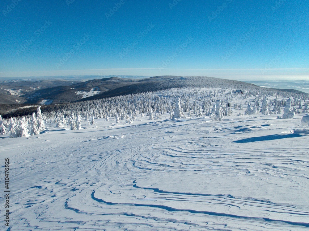 amazing views in winter krkonose mountains