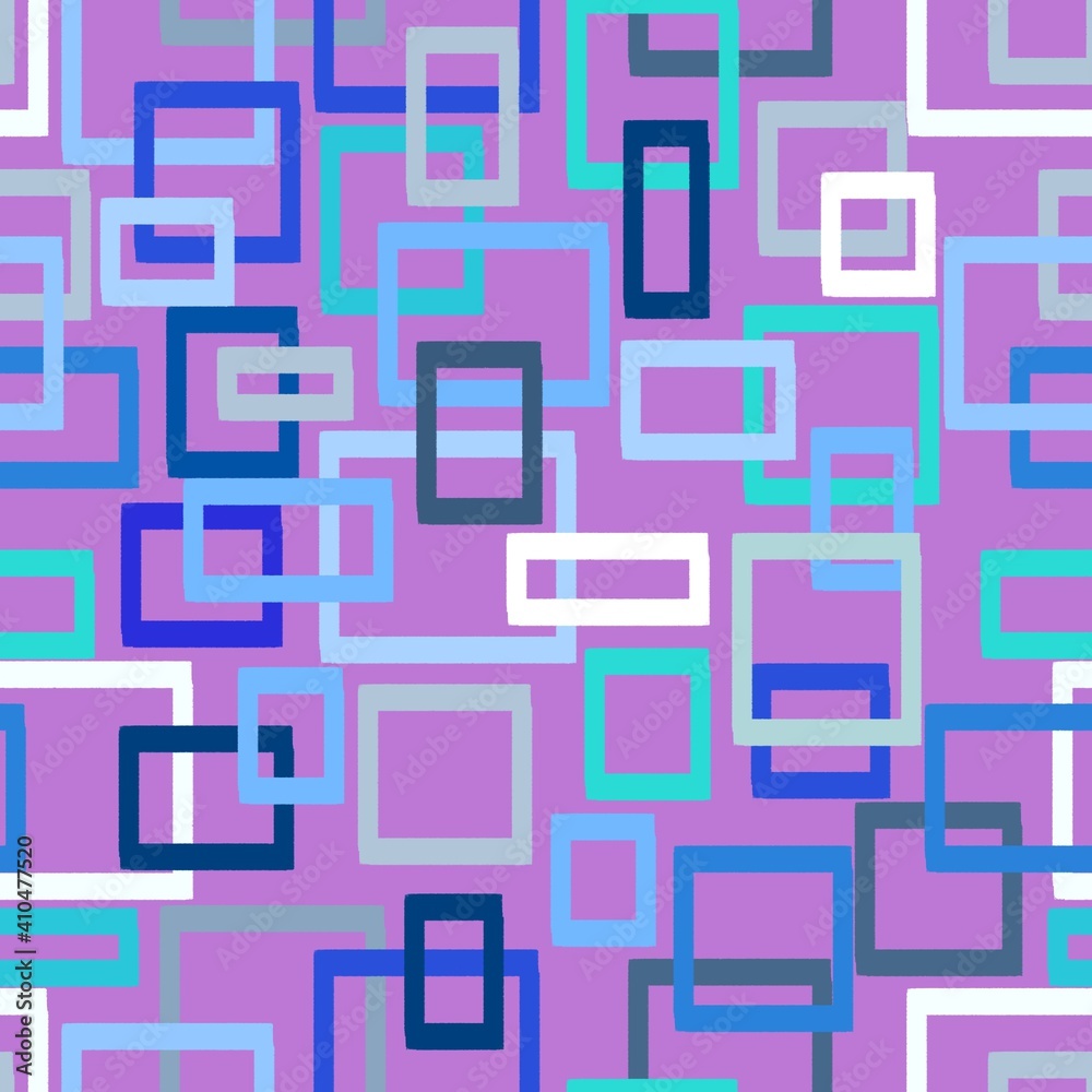 Seamless pattern of rectangles on a lilac background for textiles. Seamless pattern of rectangles on a lilac background for textiles.