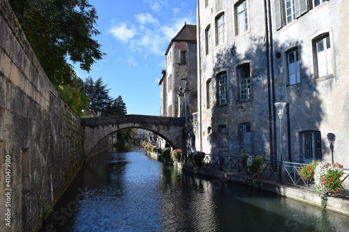 Canvastavla Bridge over Rhone - Rhine - Channel; France; Dole