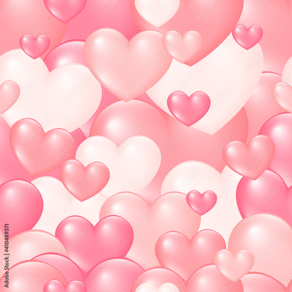 Valentine day seamless pattern. Romantic valentine's day wrapping paper or textile template