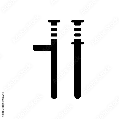 Police baton vector flat glyph icon