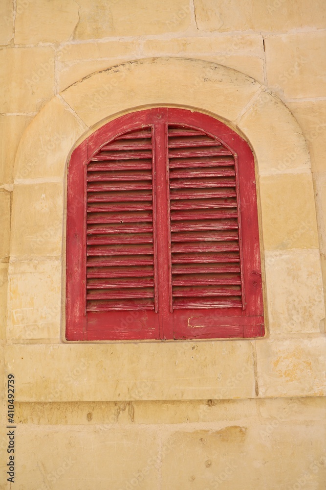 Shutter in historic Mdina on Malta