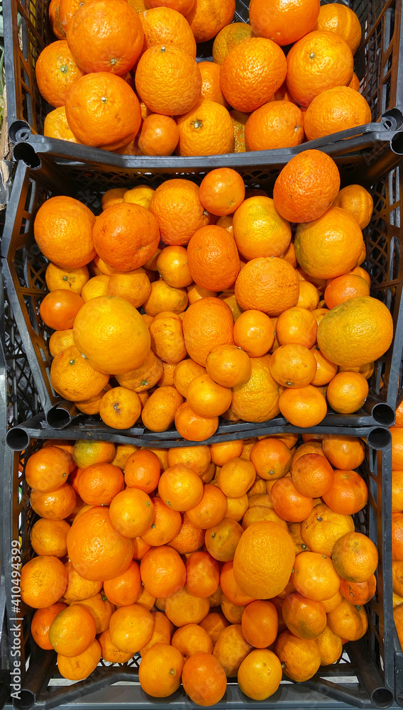 Tangerines on the market