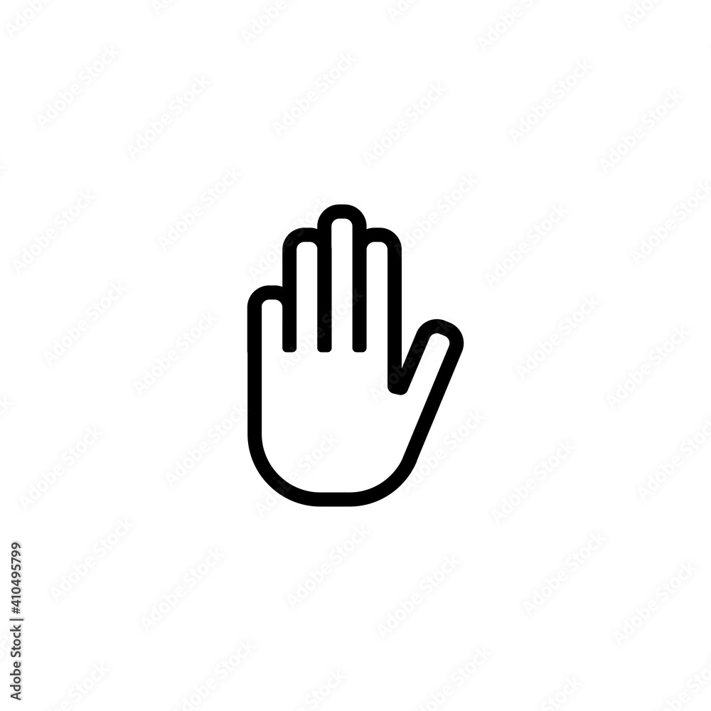 Hand icon on white background Hand icon on white background