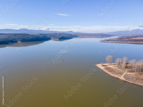 Aerial view of Koprinka Reservoir, Bulgaria photo