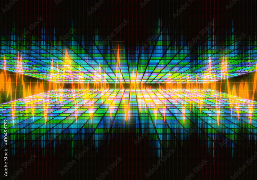 abstract pulsation waveform pattern