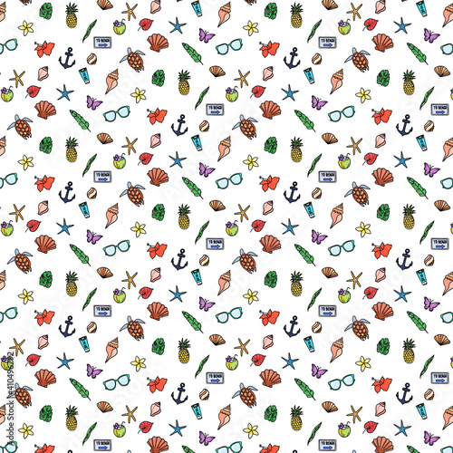 Illustrated Beach Pattern 