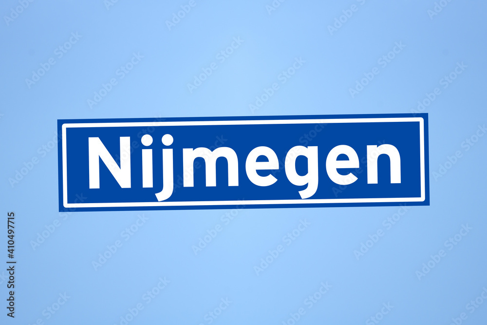Nijmegen place name sign in the Netherlands Nijmegen place name sign in the Netherlands