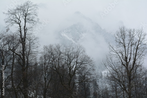snowfall at solang valley , manali india