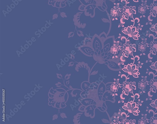 wedding template design, paisley floral pattern , India	