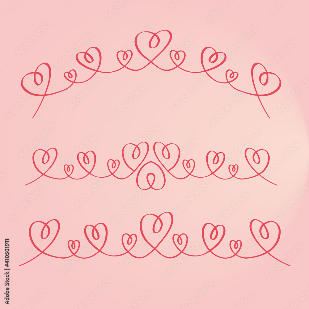 Heart icons, bordure vector Heart icons, bordure vector