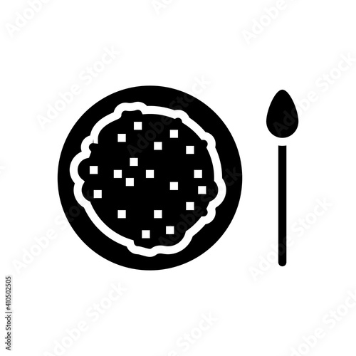 eating probiotics glyph icon vector. eating probiotics sign. isolated contour symbol black illustration