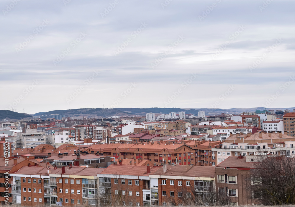 Naklejka premium Panorámica de la ciudad de Burgos, España.