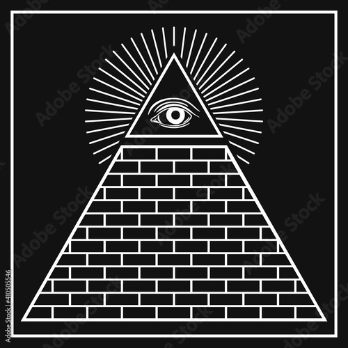 The Eye of Providence Pyramid Vector Illustration