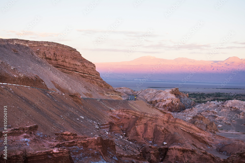 Sunset in Atacama desert , Chile