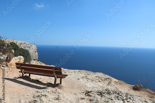 Holiday at Dingli Cliffs on the Mediterranean Sea, Malta photo