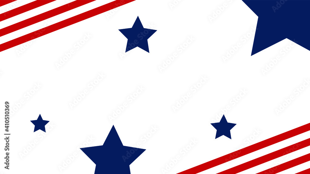 United States American Flag Stars and Stripes Abstract White Horizontal Background Vector Celebration Template, USA Patriotic Widescreen Background Illustration with Copy Space for US Independence Day United States American Flag Stars and Stripes Abstract White Horizontal Background Vector Celebration Template, USA Patriotic Widescreen Background Illustration with Copy Space for US Independence Day