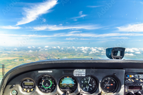 Slika na platnu Private aircraft cockpit