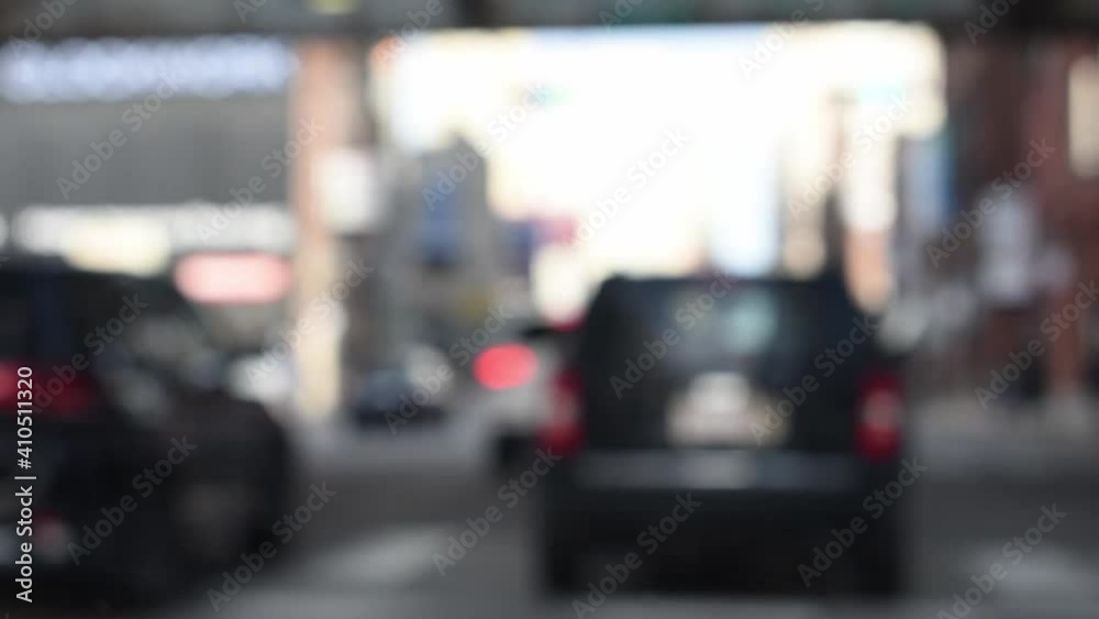 Blurred view of a street in Chicago with the police siren sound on background. Blurred view of a street in Chicago with the police siren sound on background.