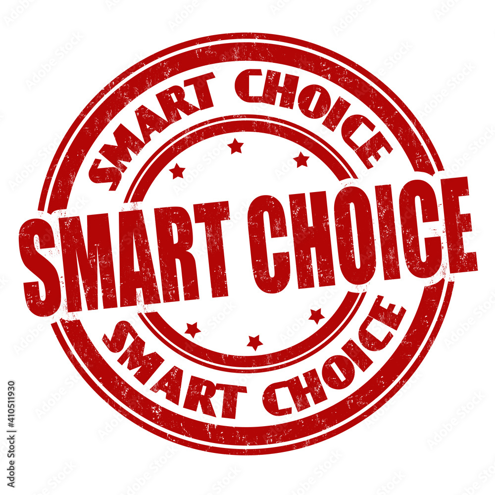 Smart choice grunge rubber stamp