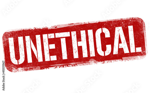 Unethical grunge rubber stamp