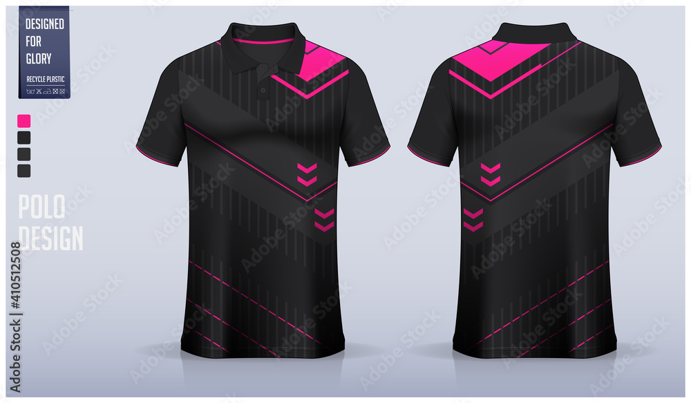 Polo Shirt mockup template design for soccer jersey, football kit ...