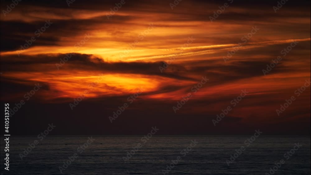 Seascape. Sunset over sea water. Sky getting dark. Nature landscape. Time lapse Seascape. Sunset over sea water. Sky getting dark. Nature landscape. Time lapse
