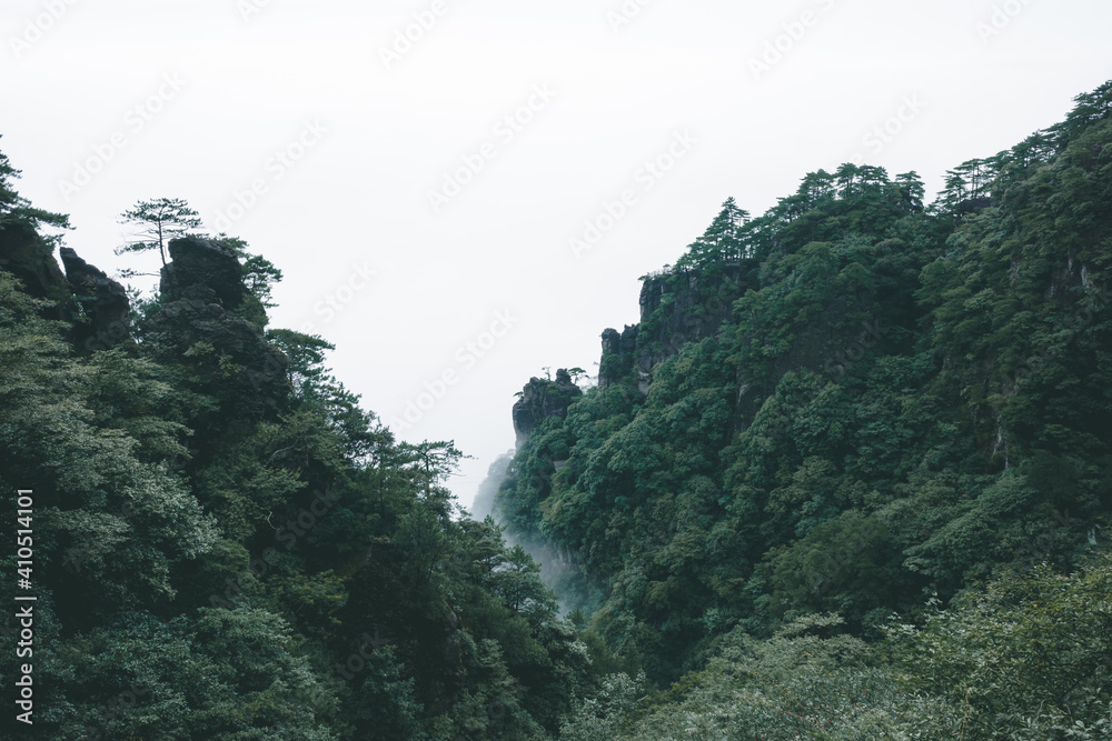 Mountain covered by clouds on top of Wugong Mountain in Jiangxi, China Mountain covered by clouds on top of Wugong Mountain in Jiangxi, China