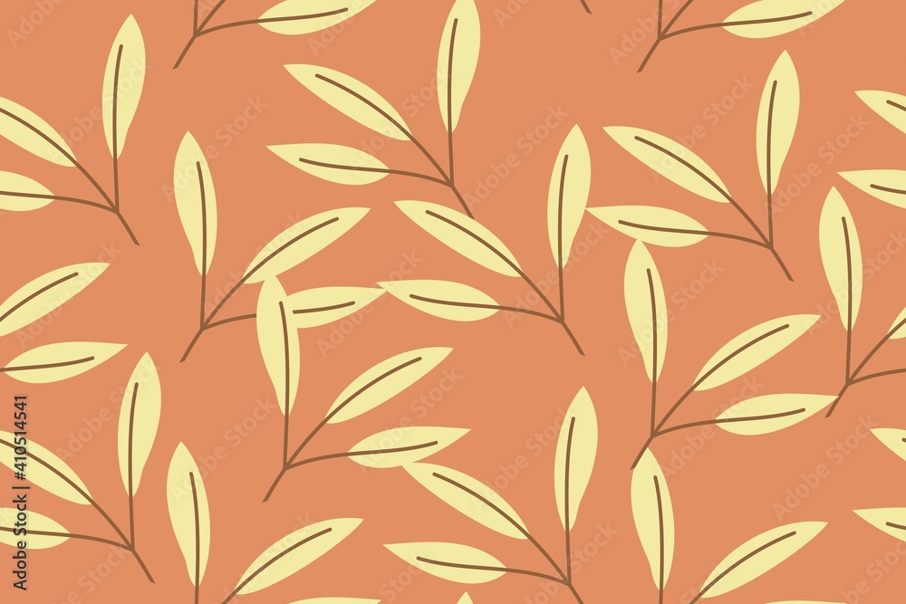 Seamless pattern with many nice long leaves. suitable for background, fashion, decoration, etc. Seamless pattern with many nice long leaves. suitable for background, fashion, decoration, etc.