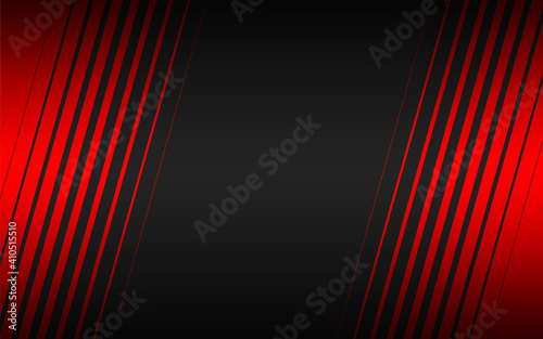Black vector background with red stripes. Modern template for your business and projects. Abstract widescreen background